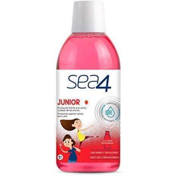 Sea4 Colutorio Junior Uso Diario, Protección Frente a Caries, Cuidado de Encías, Formulado con Agua de Mar, Sin Alcohol, Sabor Fresa, 500ml