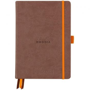 Cuaderno Goalbook rígido A5 - Rhodia 118572C - Dot (puntado) - 14,8x21 Marrón Chocolate