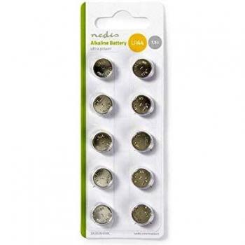 Nedis Pila Alcalina LR44 10 unida Des Blister