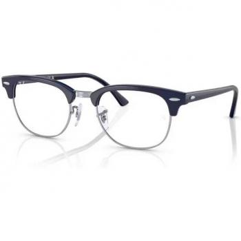 Ray-Ban Rx5154 Clubmaster Optical Frame, Color 8231, Unisex, Square Shape, Blue/Silver, Size: 49 MM