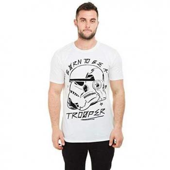 Star Wars Born To Be Camiseta, Blanco, X-Large para Hombre