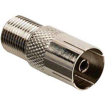 Coaxial Female to F-Type Female Metal Antenna Adapter