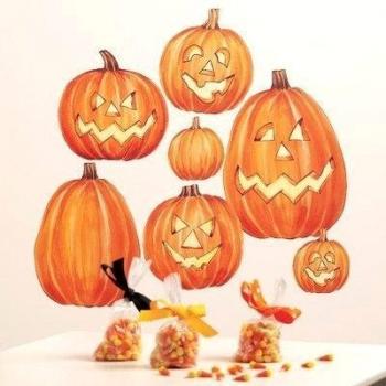 Wallies – Vinilo Vacaciones Jack O 'Lanterns Mural, Multicolor