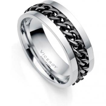 Anillo Viceroy Beat giratorio de acero con Ip negro