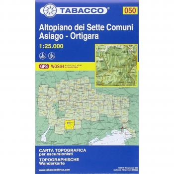 Mapa Turístico Excursionista Altopiano dei Sette Comuni - Asiago 1:25,000 TABACCO #50