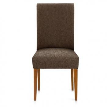 Funda para Silla Eysa TROYA Marrón Elástica Pack de 2, 50 x 55 x 50 cm