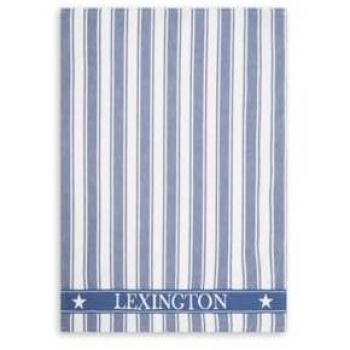 Paño de cocina de algodón rayas sarga Lexington - Iconos Living - 50x70 cm - Color azul y blanco