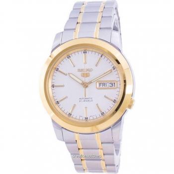 Seiko 5 Automatic Men's Watch with 21 Jewels - Model SNKE54 in White