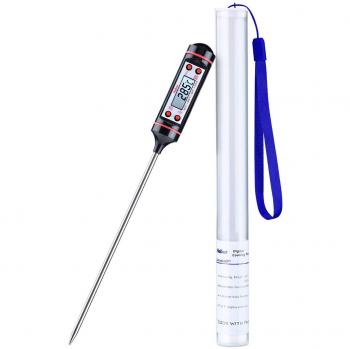 Habor Termómetro Digital de Cocina con Pincho de Acero Inoxidable 304, Pantalla LCD, Apagado Automático, Apto para Carne, BBQ, Horno, Líquido, Comida Bebé, Agua de Baño