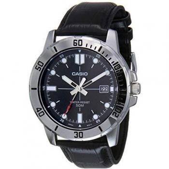 Casio MTP-VD01L-1EV Men's Enticer Stainless Steel Black Dial Casual Analog Sporty Watch