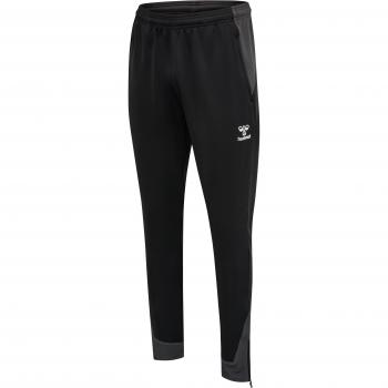 Hummel Pantalones Lead Poly para niños, fabricados en poliéster, con tecnología de secado rápido, cintura elástica ajustable, diseño moderno y logotipo de Hummel