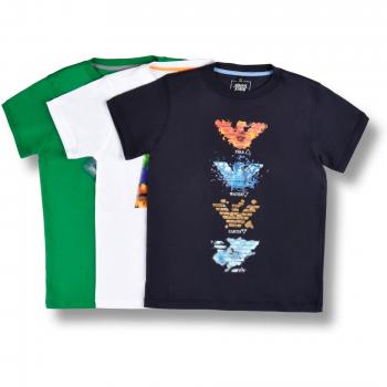 Armani - Camiseta de manga corta - para niño verde Verde/Blu