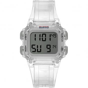 Reloj de hombre Guess Stealth GW0270G1 de poliuretano con correa transparente