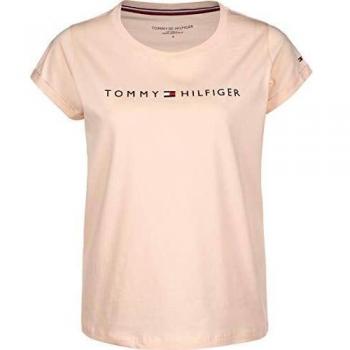 Tommy Hilfiger RN tee SS Logo Top de Pijama, Rosa, Medium