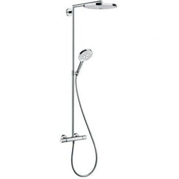 Hansgrohe 27129400 Raindance Select S 240 columna de ducha, 3 tipos de chorro, blanco/cromo
