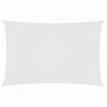 Toldo de vela rectangular de tela oxford blanco 2x4,5 m