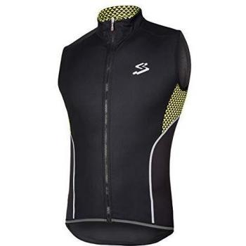Spiuk Top Ten Chaleco, Hombre, Negro/Amarillo Fluor, S
