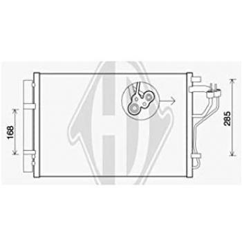 Condensador de aire acondicionado DIEDERICHS DCC1521 para Hyundai i30 II 3/5 puertas, incluye secador