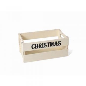 Caja de madera de Navidad 19 x 10 cm