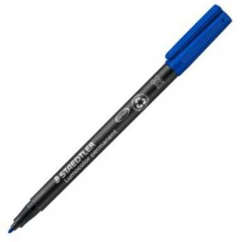 Staedtler Lumocolor 317 Rotulador Permanente Retroproyección Punta de Fibra Azul Punta Media Redonda 0.8-1 mm Pack de 10