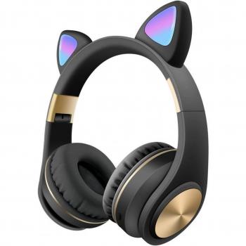 Auriculares Inalámbricos Bluetooth 5.0 con Diseño de Gato, Plegables, Estéreo y Micrófono para Juegos en PC y Teléfono