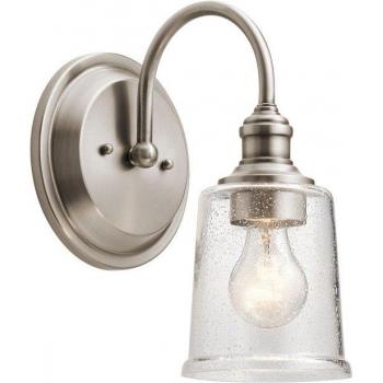 Aplique de pared Waverly clásico 29,2 cm, peltre, 1 luz, E27