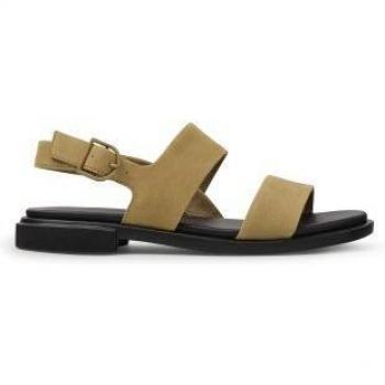 Sandalia Camper Edy K200573-012 Negro - Sandalias planas de mujer de piel con cierre de hebilla en color negro