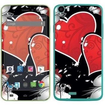Royal adhesivo RS.100702 adhesivo para Wiko Lenny diseño de corazones con flores