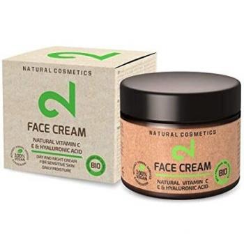 DUAL Day & Night Face Cream | Crema Facial Hidratante Para Noche y Día 100% Natural, Vegana Con Microalgas y Brócoli | Fuente de Vitamina C, Ácido Hialurónico | Anti-edad | Certificado | 50ml