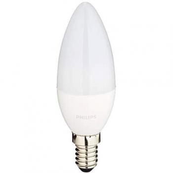 Philips 8718696485460 - Pack de 2 bombillas vela LED, luz blanca cálida, 5,5 W, equivalente a 40 W, casquillo E14, no regulable