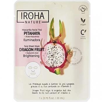 Iroha Nature -Mascarilla Facial Tisú ILUMINADORA con Pitahaya