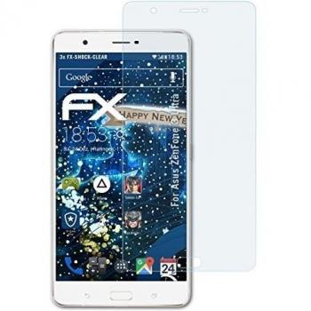 3 x atFoliX Antichoque Película Protectora Asus ZenFone 3 Ultra Protector Película - FX-Shock-Clear