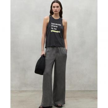 Camiseta de tirantes con estampado frontal Underlined negro de ECOALF