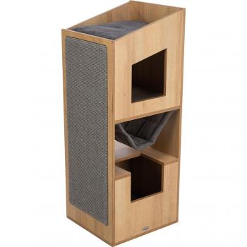 Rascador Trixie Tower CityStyle para gatos - Marrón, tipo: rascador, características: diseño en forma de torre, fabricado en material resistente, ideal para gatos de todas las edades, superficie rugosa para rasguñar