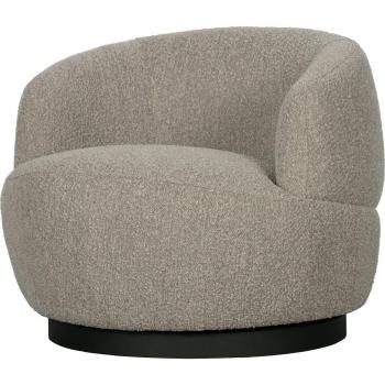 Sillón Giratorio Woolly de Bouclé Natural