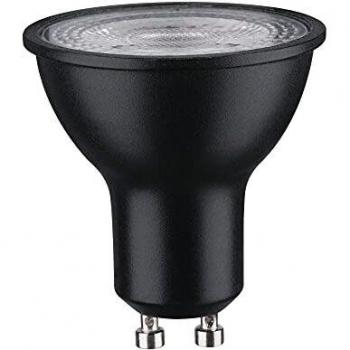 Reflector LED GU10 7W 460 lm 2700K regulable negro mate
