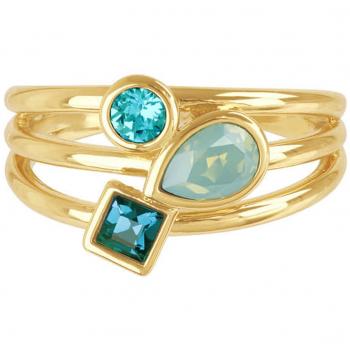 Adore Anillo Mujer 5490391 Dorado Brillante con Cristales Swarovski