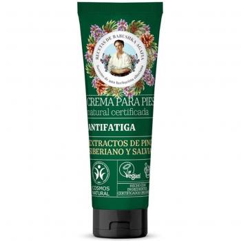 Babushka Agafia Crema para Pies Antifatiga con Extractos de Pino Siberiano y Salvia, Natural Certificada, Vegana, 75ml