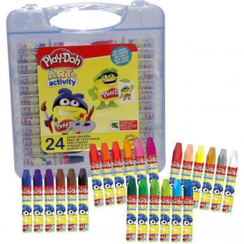 Estuche Play-Doh 24 Ceras Blandas Modelo Maletín