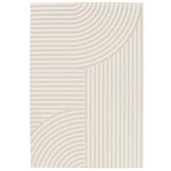 Alfombra Sweeek para Interior/Exterior, Motivo Arco Beige, Poliester Reciclado, 160x230 cm