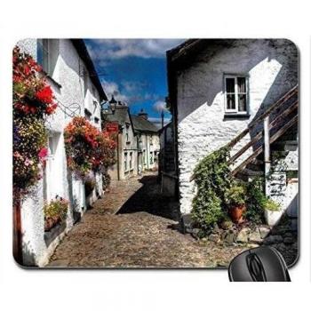 Wordsworth Street in the picturesque village of Hawkshead Cumbria England Mouse Pad, Mousepad