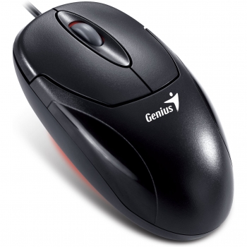 Genius Xscroll - Ratón óptico con cable USB, negro