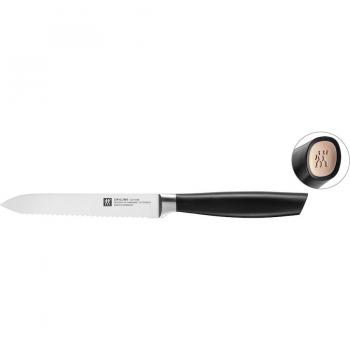 Cuchillo Zwilling All *Star - Set de Cuchillos Profesionales con Mango Negro y Logotipo Oro Rosa