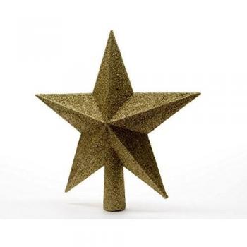 Estrella de Navidad Decorativa Brillante 19 x 4,2 x 19 cm Color Oro Claro