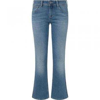 Pepe Jeans Women's Low Rise Distressed Slim Fit Flare Jeans