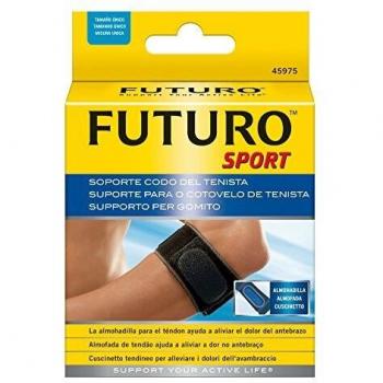 FUTURO Soporte codo de tenista Sport, ejerce presión sobre la zona específica ayudando a aliviar el dolor del antebrazo, ajustable