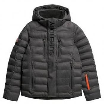 Chaqueta Acolchada Fuji Superdry para Hombre Gris Oscuro 2XL Sostenible y Casual