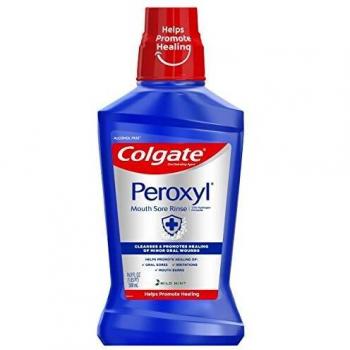 Colgate Peroxyl Mild Mint Mouth Rinse for Sore Mouth, 16.9 Fl Oz