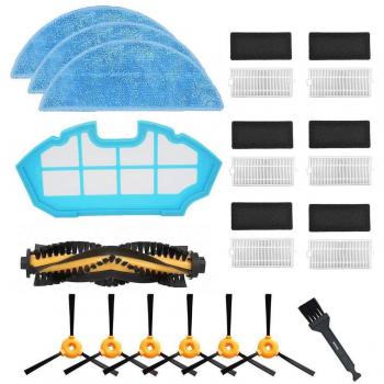 Amoy Reemplazo del Kit de Filtro y trapeador,6 * Filtros+6 * Cepillos Laterales+3 * paño+1 * Cepillo Principal+1 * Filtro primario,Compatible con Conga Excellence 990 aspiradora robótica
