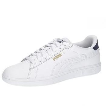 Zapatillas Puma Smash 3.0 L Unisex Adulto, Color Blanco y Azul Marino, Talla 38 EU